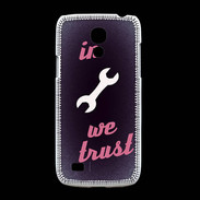 Coque Samsung Galaxy S4mini In Mecanic We trust Rouge ZG
