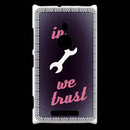 Coque Nokia Lumia 925 In Mecanic We trust Rouge ZG