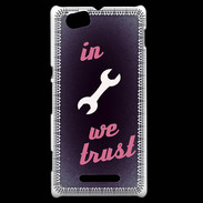 Coque Sony Xperia M In Mecanic We trust Rouge ZG