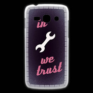 Coque Samsung Galaxy Ace3 In Mecanic We trust Rouge ZG