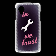 Coque LG Nexus 5 In Mecanic We trust Rouge ZG