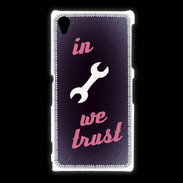 Coque Sony Xpéria Z1 In Mecanic We trust Rouge ZG