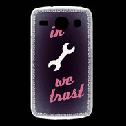 Coque Samsung Galaxy Core In Mecanic We trust Rouge ZG