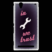 Coque Sony Xperia T2 Ultra In Mecanic We trust Rouge ZG