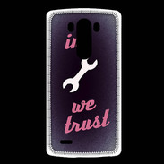 Coque LG G3 In Mecanic We trust Rouge ZG