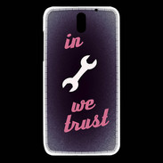 Coque HTC Desire 610 In Mecanic We trust Rouge ZG
