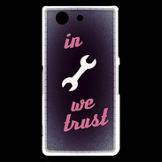 Coque Sony Xperia Z3 Compact In Mecanic We trust Rouge ZG