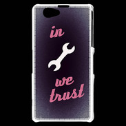 Coque Sony Xperia Z1 Compact In Mecanic We trust Rouge ZG