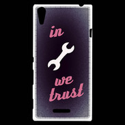 Coque Sony Xperia T3 In Mecanic We trust Rouge ZG