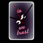 Grande pendule murale In Mecanic We trust Rouge ZG