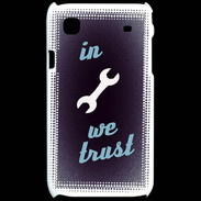 Coque Samsung Galaxy S In Mecanic We trust Bleu ZG