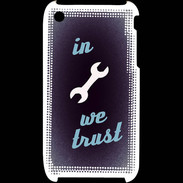 Coque iPhone 3G / 3GS In Mecanic We trust Bleu ZG