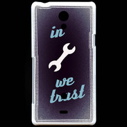Coque Sony Xperia T In Mecanic We trust Bleu ZG