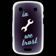 Coque Blackberry Bold 9900 In Mecanic We trust Bleu ZG