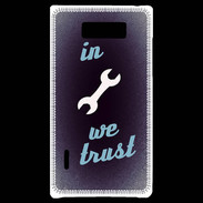 Coque LG Optimus L7 In Mecanic We trust Bleu ZG