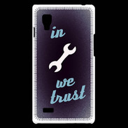 Coque LG Optimus L9 In Mecanic We trust Bleu ZG