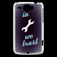 Coque HTC Wildfire G8 In Mecanic We trust Bleu ZG