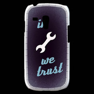 Coque Samsung Galaxy S3 Mini In Mecanic We trust Bleu ZG