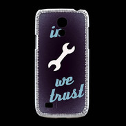 Coque Samsung Galaxy S4mini In Mecanic We trust Bleu ZG
