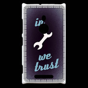 Coque Nokia Lumia 925 In Mecanic We trust Bleu ZG