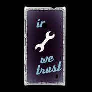 Coque Nokia Lumia 520 In Mecanic We trust Bleu ZG
