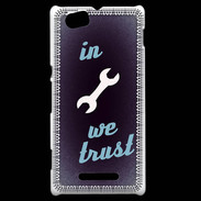 Coque Sony Xperia M In Mecanic We trust Bleu ZG