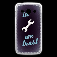 Coque Samsung Galaxy Ace3 In Mecanic We trust Bleu ZG