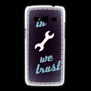 Coque Samsung Galaxy Express2 In Mecanic We trust Bleu ZG