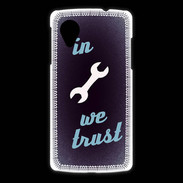 Coque LG Nexus 5 In Mecanic We trust Bleu ZG