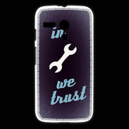Coque Motorola G In Mecanic We trust Bleu ZG
