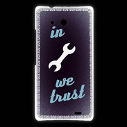Coque Huawei Ascend Mate In Mecanic We trust Bleu ZG