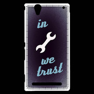 Coque Sony Xperia T2 Ultra In Mecanic We trust Bleu ZG