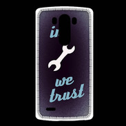 Coque LG G3 In Mecanic We trust Bleu ZG