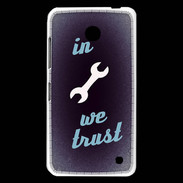 Coque Nokia Lumia 630 In Mecanic We trust Bleu ZG