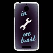 Coque HTC Desire 510 In Mecanic We trust Bleu ZG