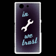 Coque Sony Xperia Z3 Compact In Mecanic We trust Bleu ZG