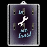 Porte clés In Mecanic We trust Bleu ZG