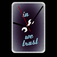 Grande pendule murale In Mecanic We trust Bleu ZG
