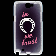Coque Samsung Galaxy Note 2 In Luck We trust Rouge ZG