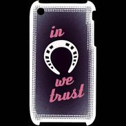 Coque iPhone 3G / 3GS In Luck We trust Rouge ZG