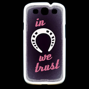 Coque Samsung Galaxy S3 In Luck We trust Rouge ZG
