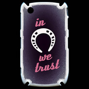 Coque Blackberry 8520 In Luck We trust Rouge ZG