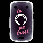 Coque Blackberry Bold 9900 In Luck We trust Rouge ZG