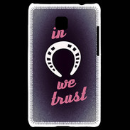 Coque LG Optimus L3 II In Luck We trust Rouge ZG