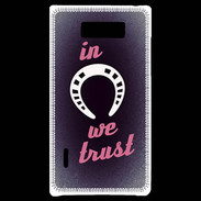 Coque LG Optimus L7 In Luck We trust Rouge ZG