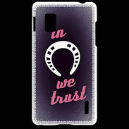 Coque LG Optimus G In Luck We trust Rouge ZG