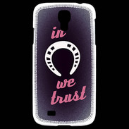 Coque Samsung Galaxy S4 In Luck We trust Rouge ZG