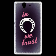Coque Sony Xperia Z In Luck We trust Rouge ZG