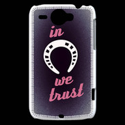 Coque HTC Wildfire G8 In Luck We trust Rouge ZG