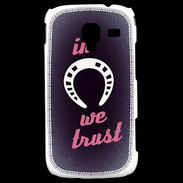 Coque Samsung Galaxy Ace 2 In Luck We trust Rouge ZG